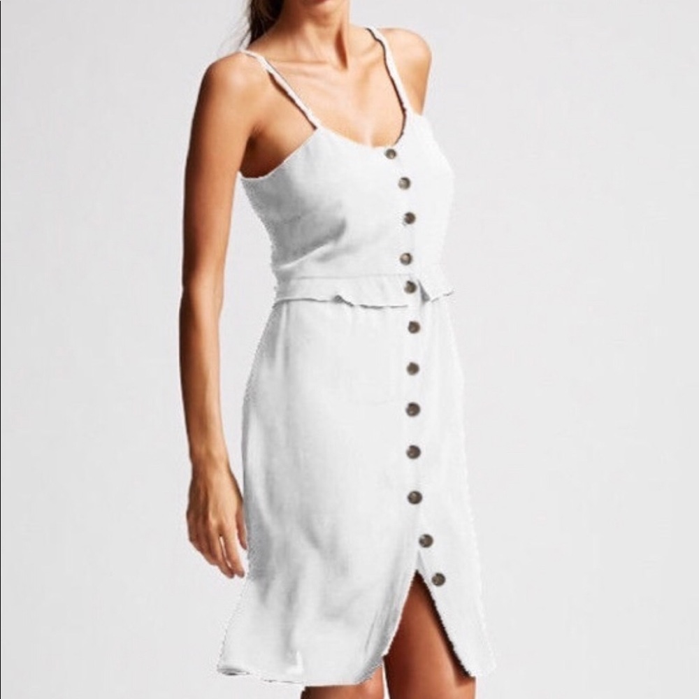 Anthropologie By Loup Ruffled Denim Dress - L NWT